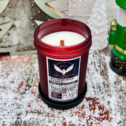 Winter Frosted Candle | Bourbon Woods | 14.6 oz