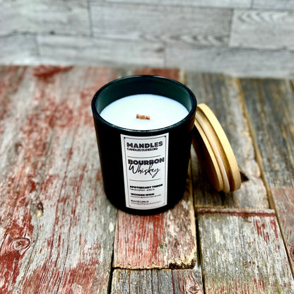 Bourbon Whiskey Candle with Wood Wick