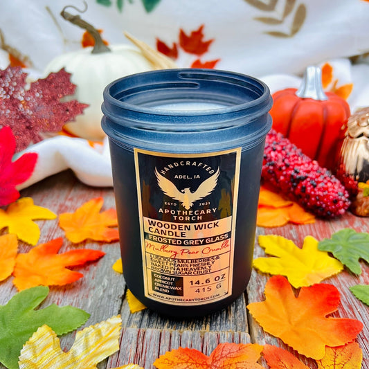 Fall Frosted Candle | Mulberry Pear Crumble | 14.6 oz