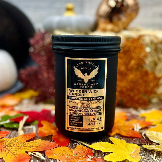 Fall Frosted Candle | Pumpkin Vanilla Latte | 14.6 oz