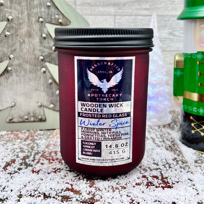 Winter Frosted Candle | Winter Spice | 14.6 oz