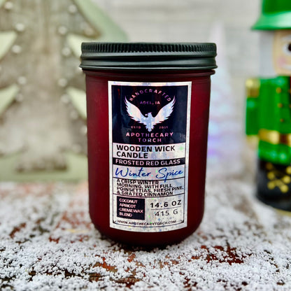 Winter Frosted Candle | Winter Spice | 14.6 oz