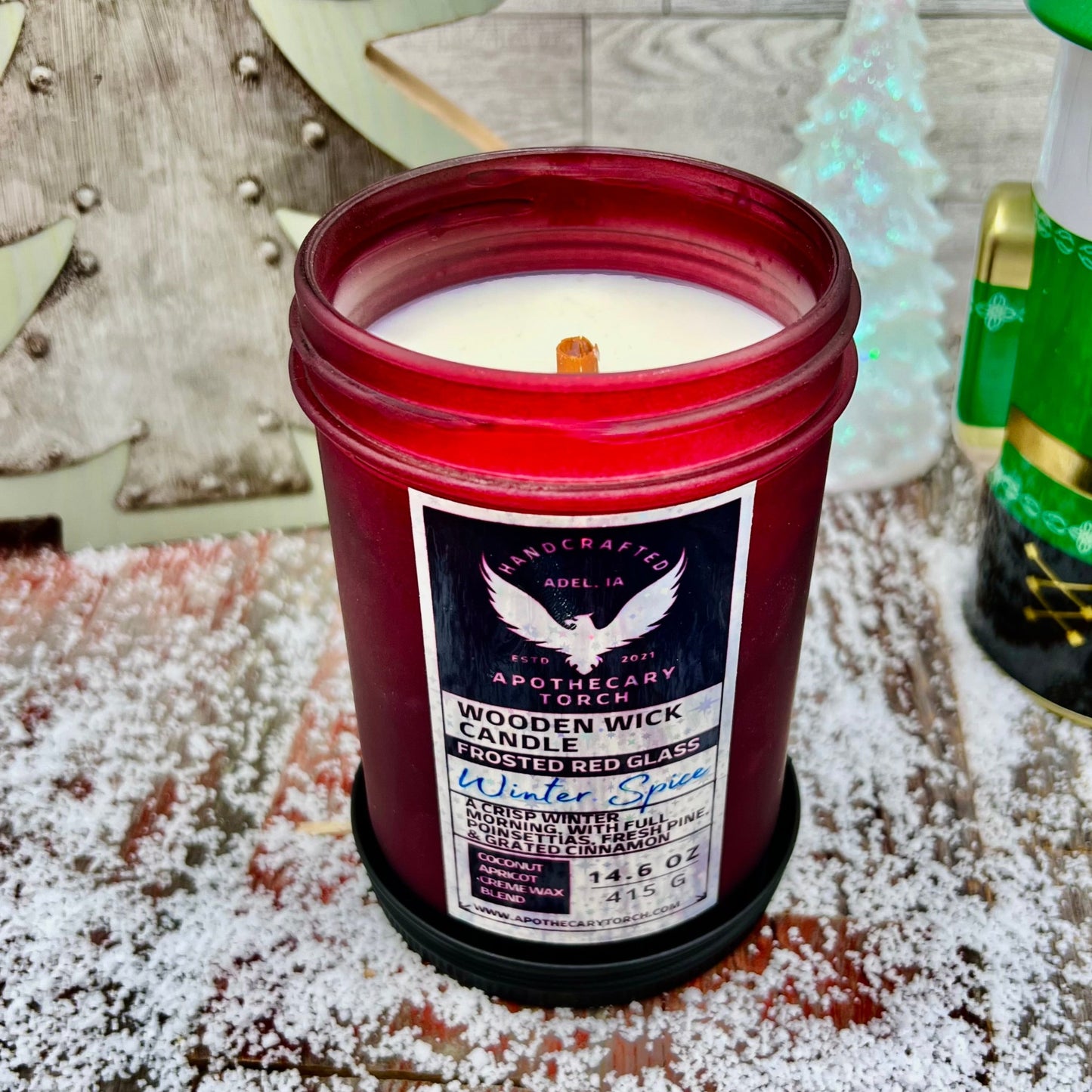 Winter Frosted Candle | Winter Spice | 14.6 oz