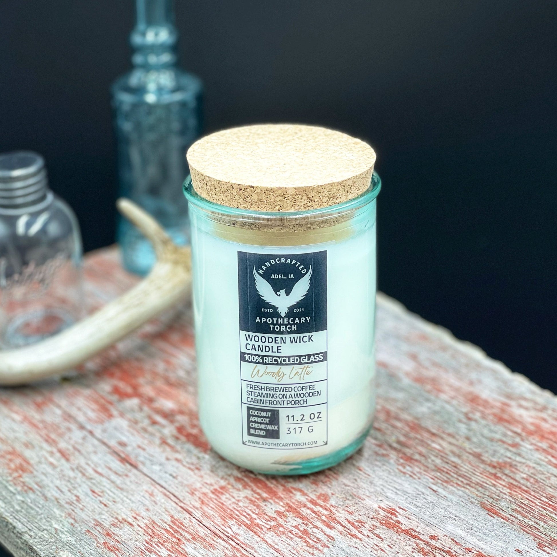 Woody Latte  Wooden Wick Candle 11.3 oz – Apothecary Torch